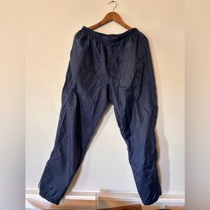 VINTAGE Nike Pants Men Large Blue Windbreaker Rain Track Sport Ankle Zip 90s